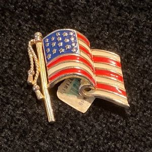 VTG Napier American Flag Brooch
